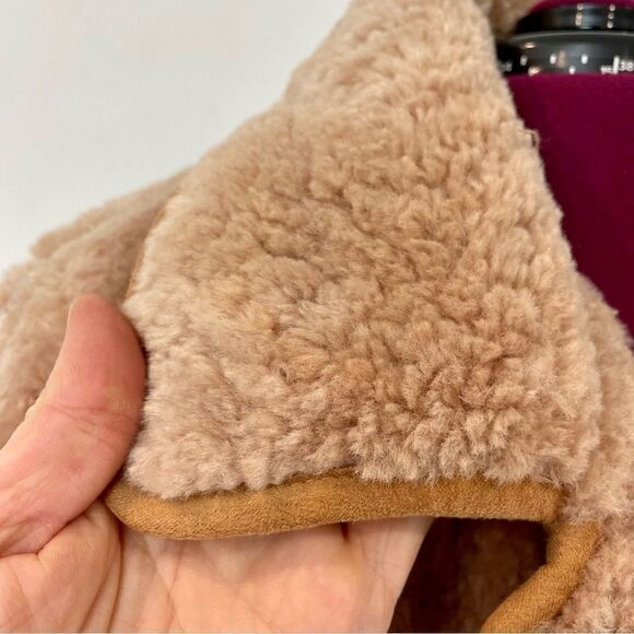 Anthropologie Brown Super Comfy Soft Teddy Coat S Relaxed Fit - Picture 8 of 15